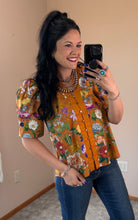 Load image into Gallery viewer, Floral Button Top **2 COLORS** - PLUS
