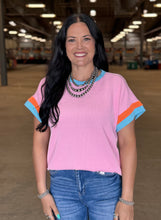 Load image into Gallery viewer, Striped Sleeve Urban Ribbed Top **2 COLORS** - PLUS
