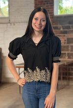 Load image into Gallery viewer, Embroidered Border Top **3 COLORS**
