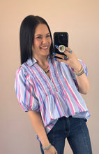 Load image into Gallery viewer, Blue Striped Top
