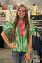 Load image into Gallery viewer, Gingham Contrast Top **3 COLORS**
