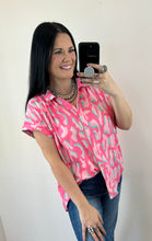 Load image into Gallery viewer, Flamingo Pink Animal Print Top - PLUS
