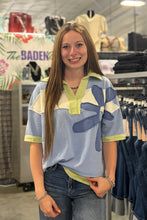 Load image into Gallery viewer, Daisy Color Block Edge Collared Top **3 COLORS**
