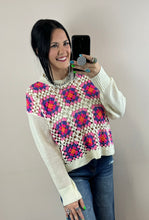 Load image into Gallery viewer, Cream Crochet Knit Sweater Top
