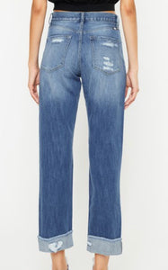 Medium Wash Distressed Straight KanCan Jeans