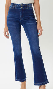 High Rise Double Button Flare KanCan Jeans *PETITE*