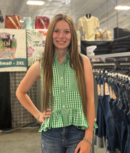 Load image into Gallery viewer, Gingham Collared Top **2 COLORS**
