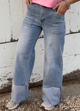 Load image into Gallery viewer, Large Cuffed Vibrant Jeans
