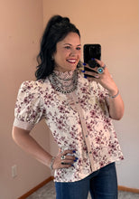 Load image into Gallery viewer, Floral Striped Contrast Top **2 COLORS** - PLUS
