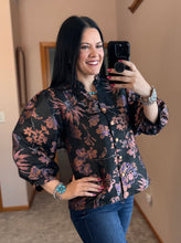 Load image into Gallery viewer, Jacquard Floral Top **2 COLORS**
