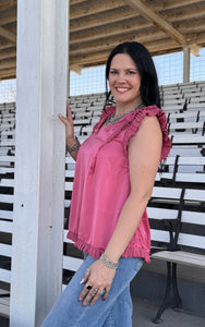 Double Ruffle Sleeve Top **2 COLORS**