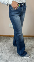 Load image into Gallery viewer, Medium Stone Wash Wide Leg Trouser Hem KanCan Jeans

