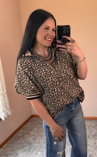Load image into Gallery viewer, Leopard 1/4 Zip Top **2 COLORS** - PLUS
