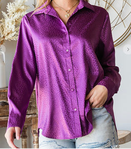 Ditsy Dot Button Up Top **2 COLORS**