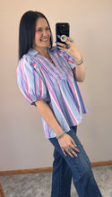 Load image into Gallery viewer, Blue Striped Top
