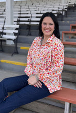 Load image into Gallery viewer, Floral Collared Top - PLUS
