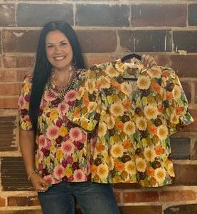 Floral Top **2 COLORS** - PLUS