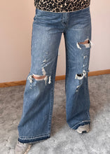 Load image into Gallery viewer, Distressed Wide Leg Petra Jeans
