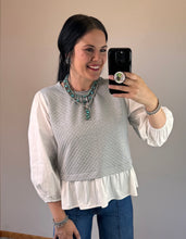 Load image into Gallery viewer, Mixed Peasant Top **2 COLORS**
