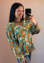 Load image into Gallery viewer, Floral V Neck Satin Top **2 COLORS**
