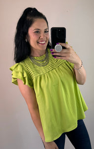 Pleat Detail Top **3 COLORS**