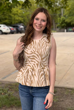 Load image into Gallery viewer, Animal Print Peplum Top **2 COLORS**
