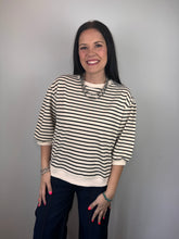 Load image into Gallery viewer, Striped 3/4 Sleeve Top **2 COLORS** RESTOCK
