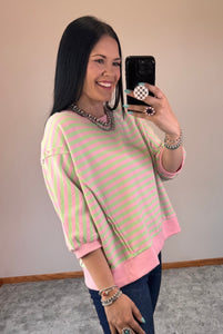 Striped Oversized Top **4 COLORS** - PLUS