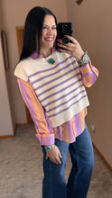 Load image into Gallery viewer, Striped Button Down Top **2 COLORS**
