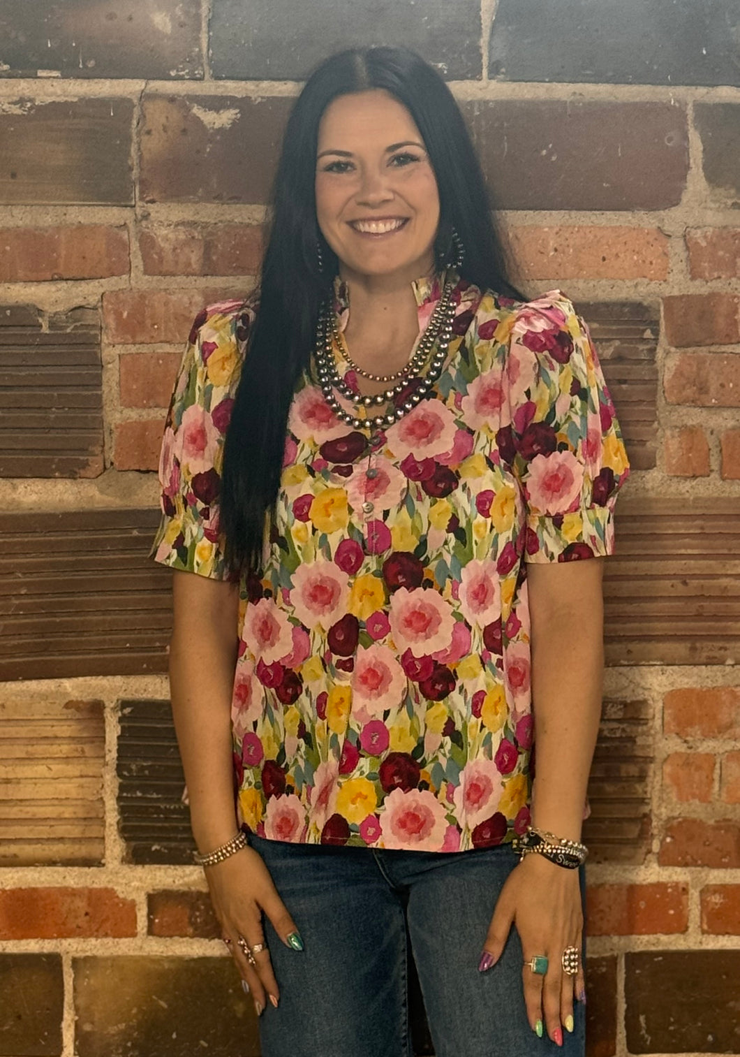 Floral Top **2 COLORS** - PLUS