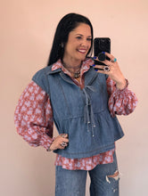 Load image into Gallery viewer, Denim Peplum Top
