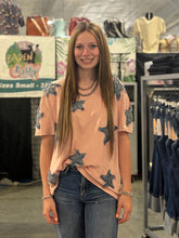 Load image into Gallery viewer, Dusty Pink Denim Star Top **PLUS**
