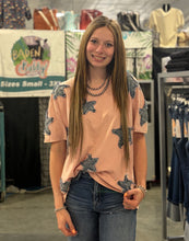 Load image into Gallery viewer, Dusty Pink Denim Star Top **PLUS**
