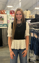 Load image into Gallery viewer, Sweater Polka Dot Detail Top ** 2 COLORS **
