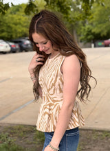Load image into Gallery viewer, Animal Print Peplum Top **2 COLORS**
