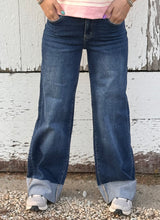 Load image into Gallery viewer, Wide Leg Cuffed Lovervet Jeans - PLUS
