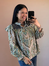 Load image into Gallery viewer, Paisley Mixed Top **2 COLORS**
