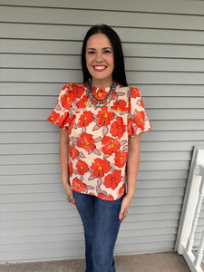 Flower Print Top **2 COLORS**