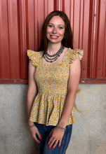 Load image into Gallery viewer, Smocked Babydoll Top ** 2 COLORS **
