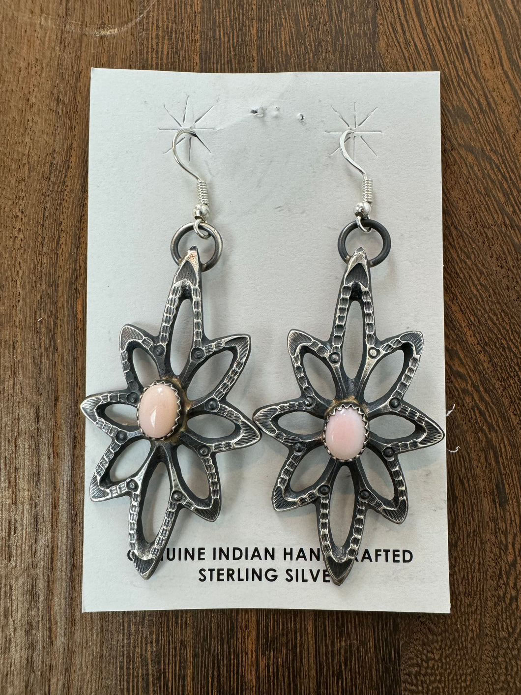 Pink Concho Flower Earrings