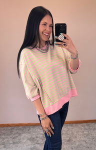 Striped Oversized Top **4 COLORS** - PLUS