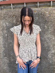 Dalmatin Print Top **2 COLORS**