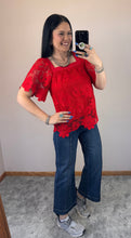 Load image into Gallery viewer, Floral Lace Square Neck Top **4 COLORS**
