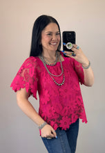 Load image into Gallery viewer, Floral Lace Square Neck Top **4 COLORS**
