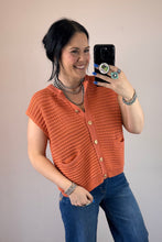 Load image into Gallery viewer, Tangerine Crochet Vest
