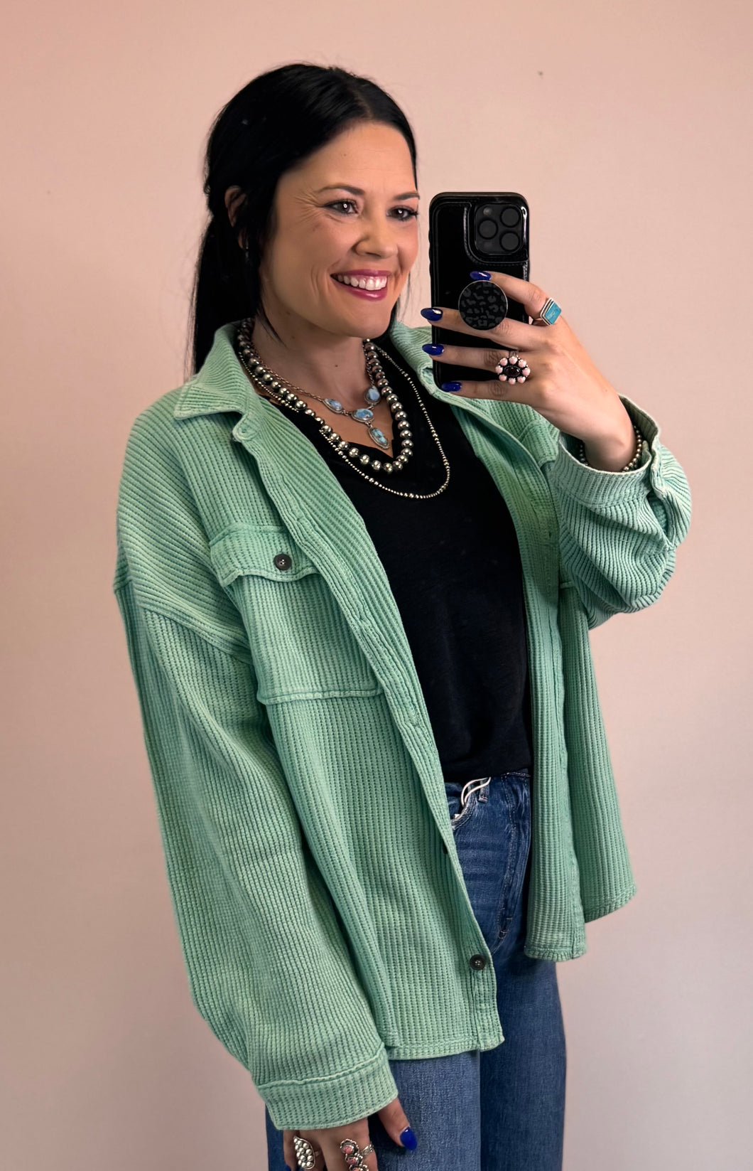 Sage Oversized Shacket