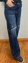 Load image into Gallery viewer, High Rise Distressed Wide Leg Risen Jeans
