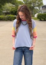 Load image into Gallery viewer, Waffle Weave Colorblock Top **PLUS**
