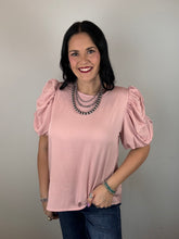 Load image into Gallery viewer, Pink Draped Sleeve Top
