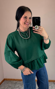 Mixed Peasant Top **2 COLORS**